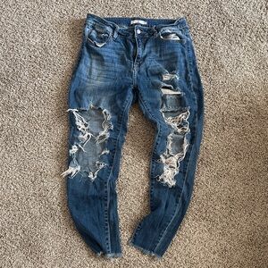 Vintage Cello Distressed Blue Jeans